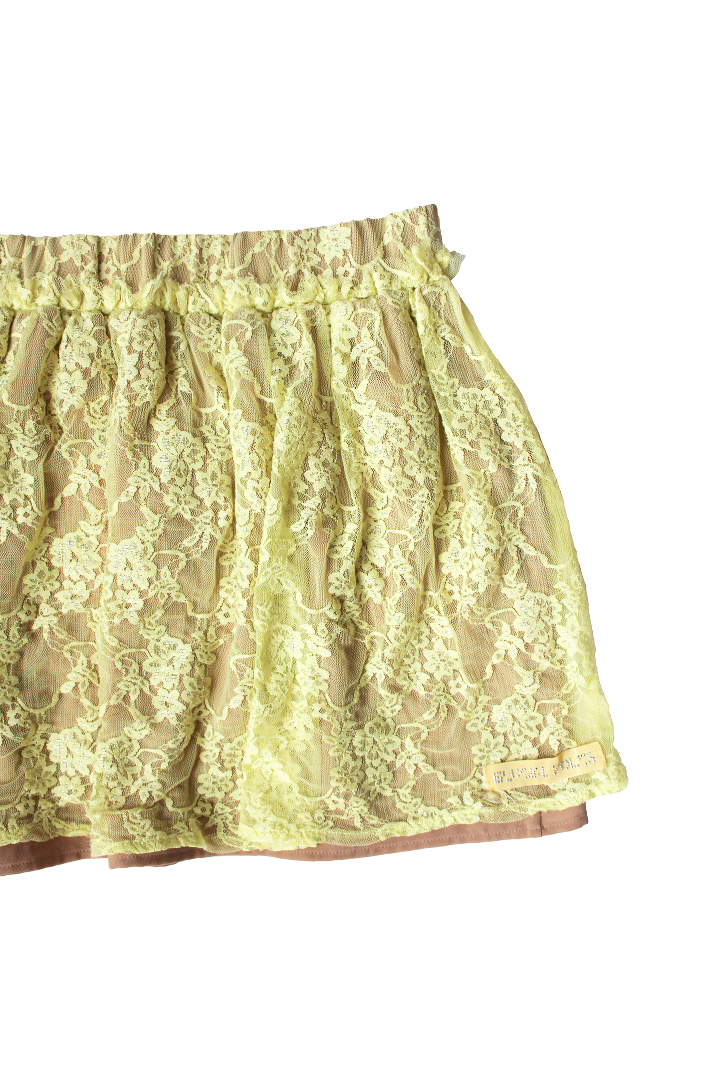 JUPE JAUNE DENTELLE