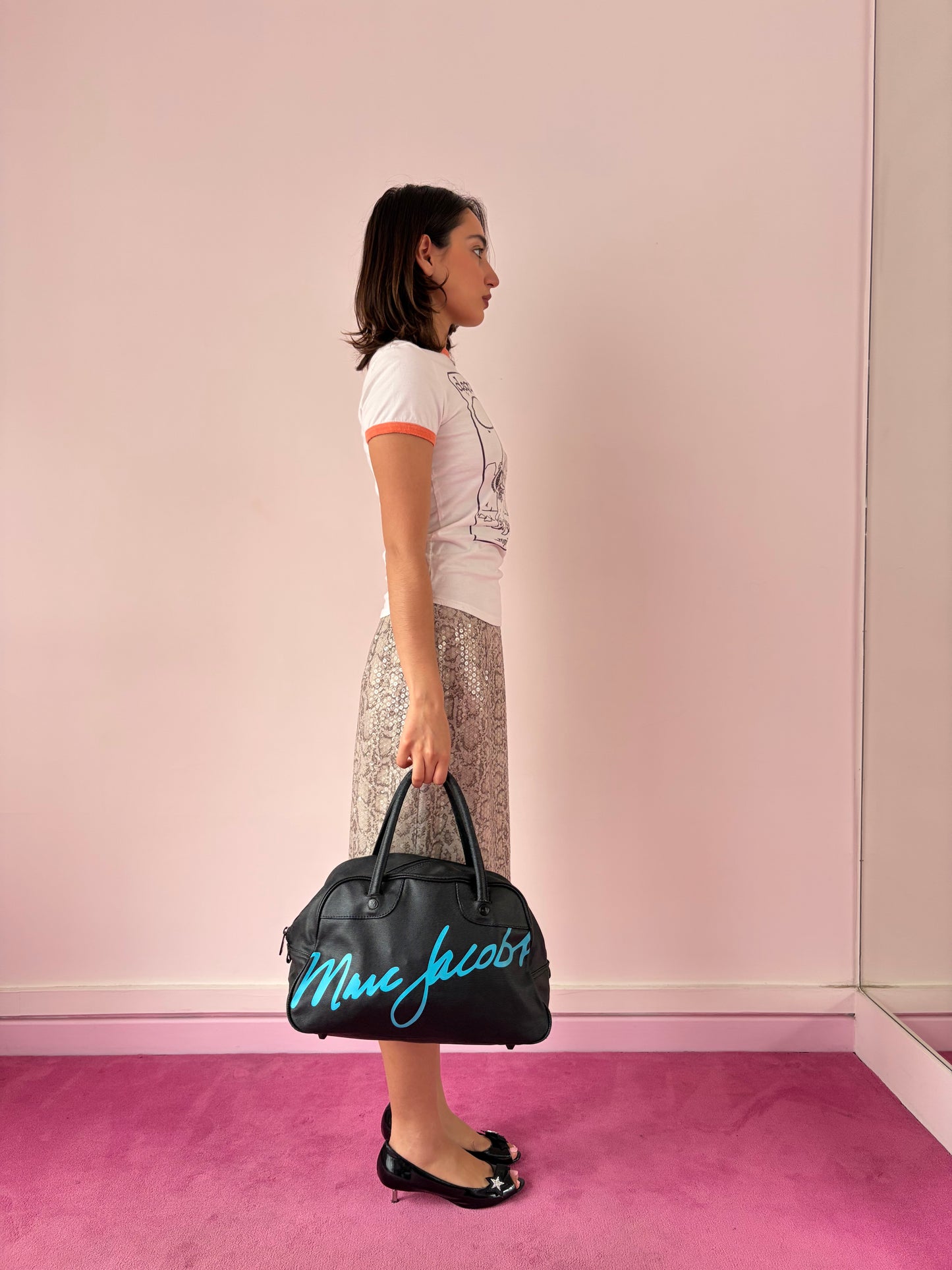 Jupe python sequins