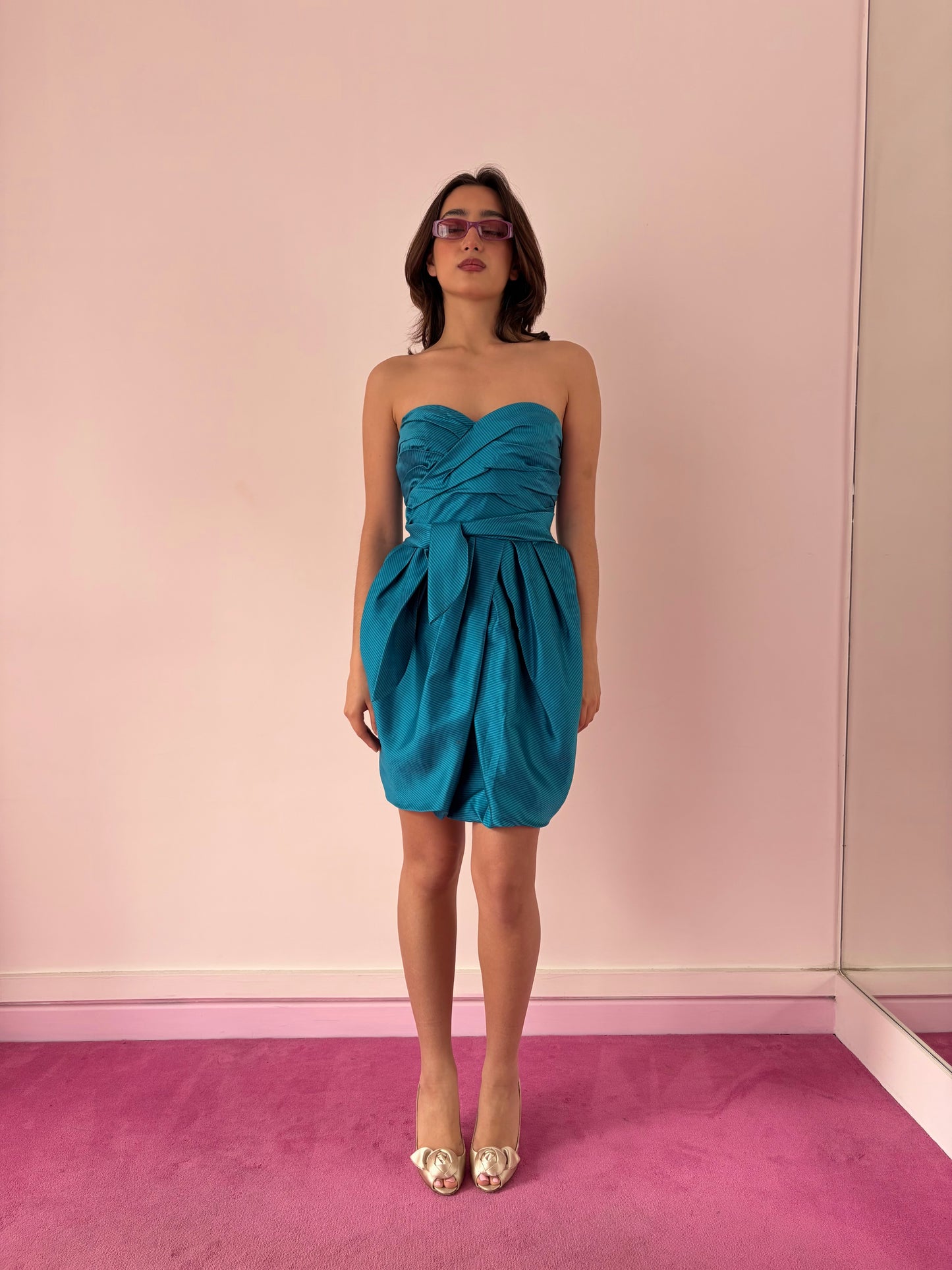 Robe ballon bleue