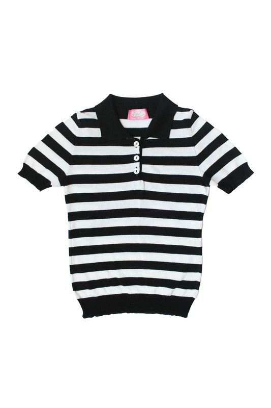 POLO RAYURES CANICHE