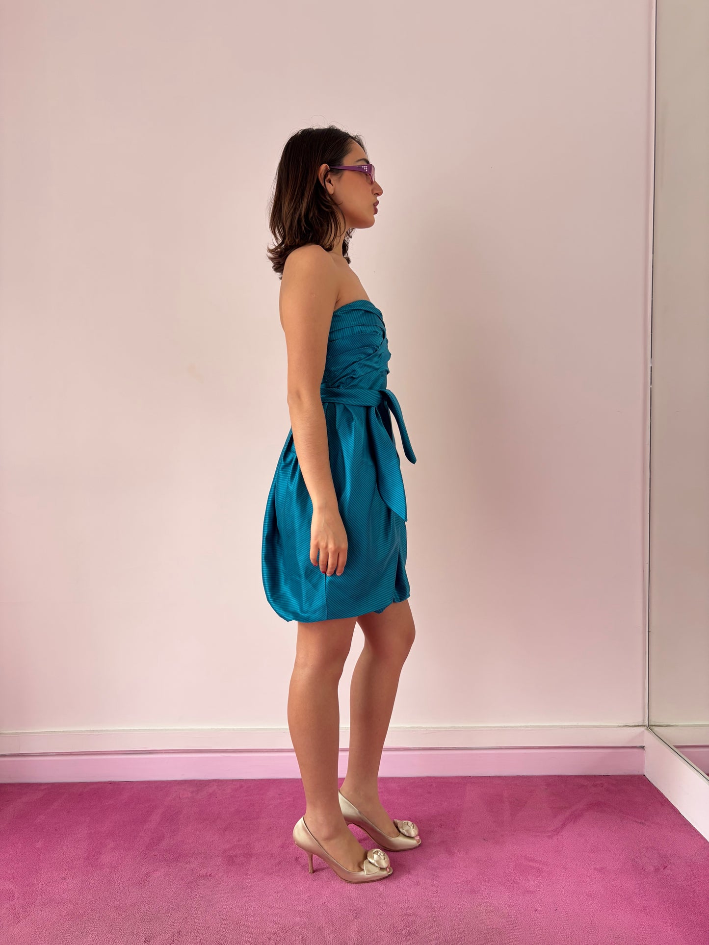Robe ballon bleue
