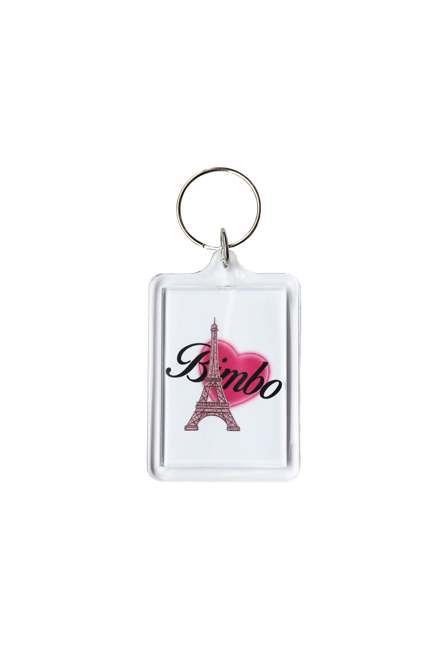 PORTE CLÉS BIMBO EIFFEL CŒUR ROSE