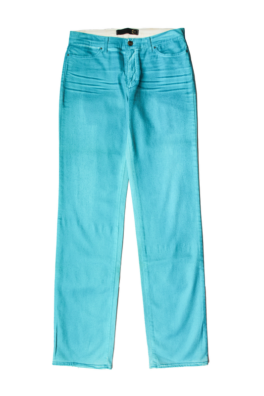 JEAN TURQUOISE PEINTURE