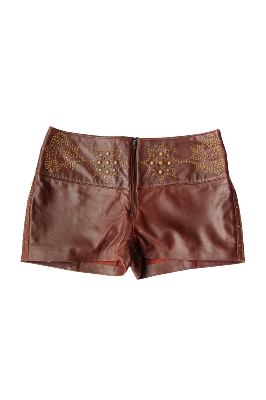 SHORT CUIR CLOUS